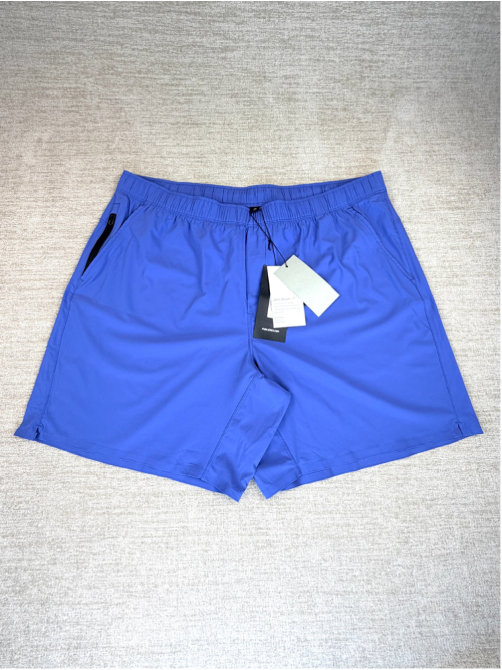 Men’s Public Rec Zero Short 38 Blue Vented Athletic Gym Shorts NWT NOBULL 7”